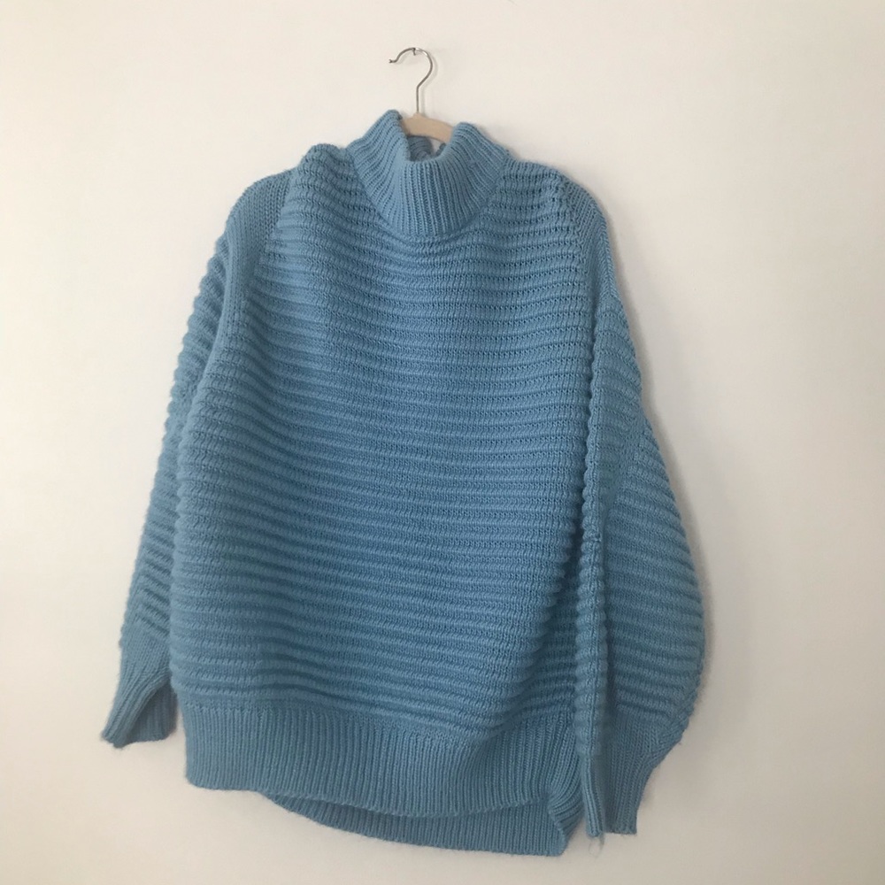 Super Thick Cozy Blue Sweater